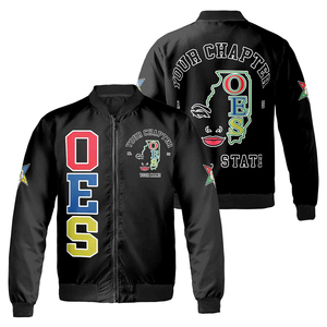 Custom Name Chapter Map Order Of The Eastern Star OES Mason Unisex <b>Jacket</b> S-5XL High Quality Custom Made Long Sleeve <b>Jackets</b> - Product Image 1