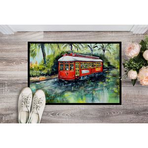 Nouveau paillasson de voiture de petite rue rouge antidérapant lavable à poils bas 18H X 27W tapis d'entrée intérieur et extérieur - Product Image 2