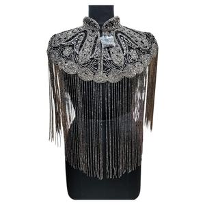 Capa con Lentejuelas y Cuentas 2026, Tela 100% Algodón con Detalles en Acero Inoxidable, Encaje de la India al Mejor Precio - Product Image 1