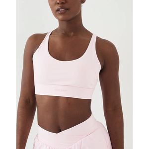 Sujetador deportivo OEM de alto rendimiento con tiras anchas cruzadas en la espalda para mujer, ropa interior de yoga, leggings transpirables para ejercicio y fitness, top. - Product Image 4