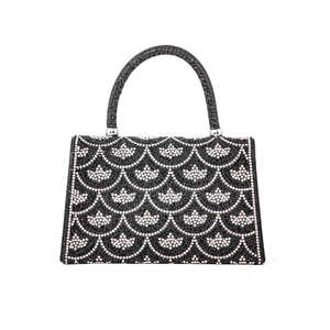 <b>Black</b> Fancy P24334 <b>Evening</b> Shoulder <b>Bag</b> - Product Image 1