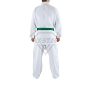 Kimono de Karate Blanco con Cinturón Verde para Niños, Ropa de Artes Marciales, Uniforme de Algodón Resistente, Corte Regular, Precio Económico, OEM Personalizado - Product Image 2