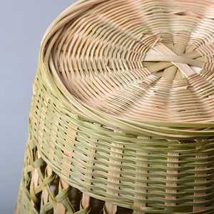 ตะกร้าไม้ไผ่สานด้วยมือ กระเป๋าใบปาล์มไทยแบบดั้งเดิม แพคเกจของขวัญ กระเป๋าทำมือจากธรรมชาติ ของตกแต่ง เป็นมิตรกับสิ่งแวดล้อม - Product Image 6