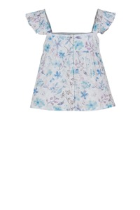 Blusa de Verano Informal de Diseño Único Personalizada para Mujer, Blusa sin Mangas de Algodón 100% Tejido Floral, Tela Suave, Cintura Elástica, Corte en A - Product Image 2