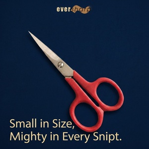 Eversharp 5" Durable Stainless Steel Household Scissor with Ergonomic Red Handle - Ideal for Daily <b>House</b> & Office Use - Product Image 2