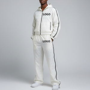 Survêtements unisexes 2026 pour hommes, 100 % nylon, style streetwear, imprimés, patchwork, coupe-vent, ensembles de sport, color block personnalisé - Product Image 6