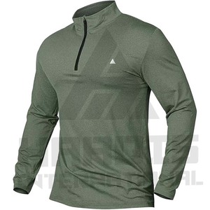 T-shirt décontracté noir uni, t-shirt personnalisé en gros, t-shirts à manches longues pour hommes, t-shirts à manches longues - Product Image 1