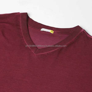 T-shirt uni pour homme, vente chaude, été, manches courtes, coupe ample, col en V, décontracté, vêtements pour homme, tailles grandes - Product Image 2