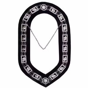 2026 Premium Quality Black Council Chain Collar Gold Plated Velvet Low MOQ OEM Service Price for Masonic Embroidery Needlework - Product Image 1