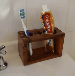 Most Selling Eco-Friendly Wooden Toothbrush and <b>Toothpaste</b> <b>Holder</b> for home Hotel Bathroom use - Product Image 1