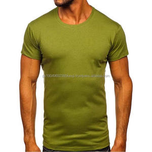 Camisetas de Hombre OEM 35% Poliéster 65% Algodón, Lisas, Estilo Urbano, con Logotipo Personalizado Impreso y Bordado, Color Sólido, Camisetas de Verano - Product Image 1