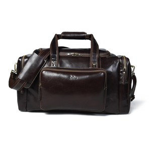 Buy Customizable Large Capacity Genuine <b>Leather</b> Duffle <b>Bag</b> with Logo Travel <b>Bag</b> for Men and Women - Product Image 1