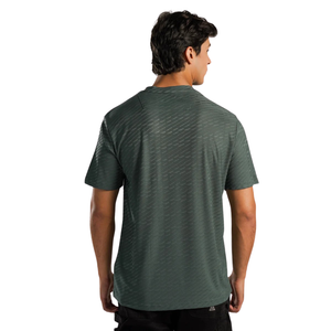 เสื้อยืดผู้ชาย PU สีเทา ทรงปกติ ผ้าฝ้ายพรีเมียม ระบายอากาศได้ดี นุ่มสบาย เหมาะสำหรับออกกำลังกาย ฟิตเนส ฝึกซ้อม ใส่ลำลอง เล่นกีฬา รับผลิตแบบ OEM ODM - Product Image 2
