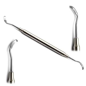 Curette osseuse dentaire double extrémité Lucas, instrument chirurgical en acier inoxydable, équipement dentaire, outils approuvés ISO - Product Image 1