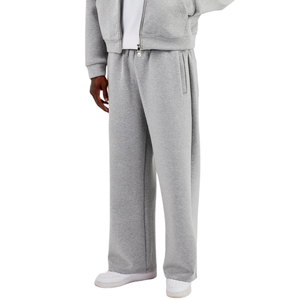 Men Winter Casual Full <b>Zip</b> Hoodie <b>Side</b> Pockets Straight Leg Open Hem <b>Trousers</b> Two Piece Relaxed Eco-Friendly Breathable - Product Image 6