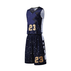 Conjunto de Uniforme de Baloncesto Sublimado Personalizado, Blanco y Azul, Cuello en V, Sin Mangas, Absorbente de Humedad, con el Número 42 - Product Image 5