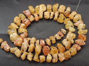 Topaze Impériale Orange Brute - Pépites Non Taillées Polies - Fil de 8 Pouces - 6-9 MM environ - Fournitures pour Grossistes - Nouvelle Arrivée - Product Image 4