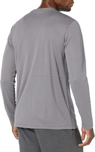 Camiseta de manga larga de doble capa en blanco con logotipo personalizado para deportes al aire libre, camiseta de manga larga de doble capa para hombre - Product Image 2