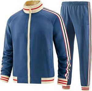 <b>Men's</b> Athletic Sports Tracksuit Set with Lightweight Full <b>Zip</b> <b>Jacket</b> and Matching Jogger Pants for Fitness Workout Running - Product Image 5