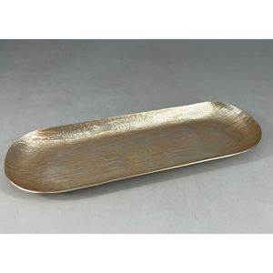 Plateau décoratif en métal doré de qualité supérieure, long plateau à chocolat, centre de table moderne pour hôtel, restaurant, buffet, usage domestique - Product Image 1