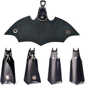 Llavero de Cuero con Forma de Murciélago para Hombre y Mujer, Funda para Llaves de Coche, Anillo de Llaves Moderno, Regalo - Product Image 1