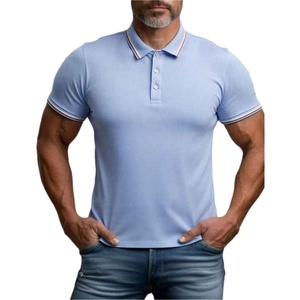 Fabricant en gros de chemises pour hommes en polyester de haute qualité, logo brodé personnalisé sur le devant, séchage rapide, motif uni pour chemises - Product Image 4