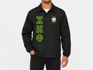 Custom Chi eta <b>Line</b> Coaches <b>Jacket</b> Phi Premium Quality Waterproof Omega Chi Beta Delta Theta Epsilon Alpha Mu zeta Windbreaker - Product Image 1