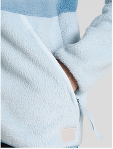 Suéter de cuello redondo azul marino con lunares para mujer, jersey extragrande de manga larga con cuello simulado, sudadera para invierno y otoño - Product Image 2