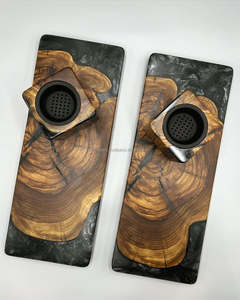 Brûleur de Bakhoor en bois de santal et résine époxy de qualité supérieure, porte-encens moderne, cadeau religieux pour le Ramadan et l'Aïd, parfum d'intérieur de luxe - Product Image 2