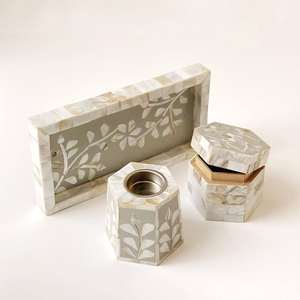 Exquisito Juego de Quemadores de Incienso de Madreperla para Hogares Árabes, Quemador de Incienso Moderno de Alta Calidad para Decoración de Sala de Estar - Product Image 1