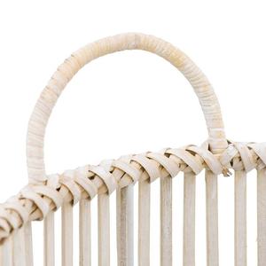 Panier en bambou bicolore, contenants de rangement ronds, organisateur de cuisine tissé, panier à linge pour articles ménagers de grande taille, décoration intérieure - Product Image 2