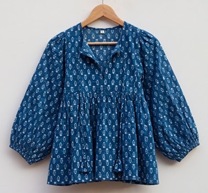 Tunique ample en coton pour femme, imprimée à la main, style bohème, fabricant et fournisseur en gros d'Inde - Product Image 1