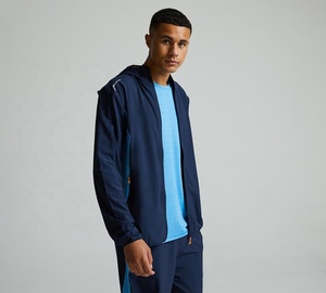 Chaqueta Deportiva para Hombre, Impermeable, Transpirable, Cortavientos, con Capucha, Ligera, con Cierre, para Atletismo, con Logotipo Personalizado, Servicio OEM - Product Image 5