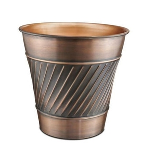 Luxury White Mother of Pearl Waste <b>Bin</b> Inlay Shell Round Wastebasket High-End Nautical Trash Can for Coastal Hotel Bathroom - Product Image 4