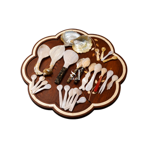 Cuillères à caviar et cuillères en nacre de haute qualité, finition miroir, ensemble de cuillères de service de luxe en nacre pour restaurant - Product Image 6