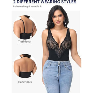 Combinaison pour femme Solid Trader, tissu en maille confortable toutes saisons, design classique uni, pièce polyvalente pour superposition - Product Image 3