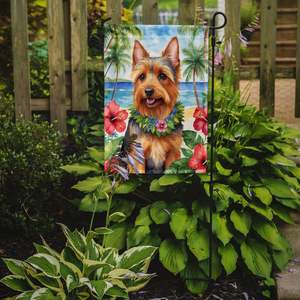 Australian Terrier Luau Garden Flag Multicolor Decorativo Yard Banner para Patio Artwork Buzón Bandera para camas de flores Tamaño de jardín - Product Image 2