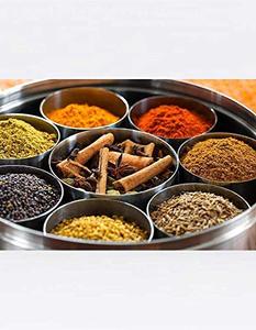 Hot Selling Wholesale Eco-Friendly Stainless Steel <b>Lock</b> Cover 7 Small Spice Masala Dibba Containers Jar SKI Brand - Product Image 4