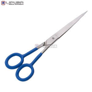 Custom Black <b>Plastic</b> Handle Salon Barber Scissors 6.5 Inch Stainless Steel Smooth Cutting <b>Edge</b> Scissors for Barbers - Product Image 3