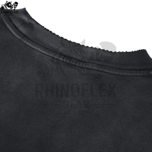 T-shirt unisexe en jersey de coton respirant, coupe ample, avec logo imprimé, manches courtes, grande taille, style décontracté, épaules tombantes, couleur unie - Product Image 4