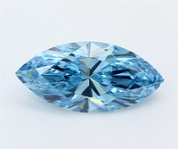 Exquisito Diamante Azul de 1 Quilate con Corte Marquesa, Diamante Suelto de Color Fantasía Raro para una Obra Maestra de Alta Joyería de Lujo Personalizada