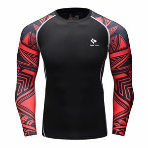 Maillot de bain à manches longues pour homme, protection UV, séchage rapide, surf, plage, vêtements de compression athlétiques - Product Image 5