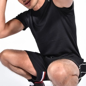 Custom Design Casual Shorts <b>Set</b> Summer Men's Two-Piece Embroidered Logo <b>Knitted</b> Lightweight Shorts <b>Set</b> - Product Image 6