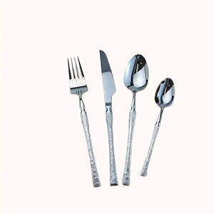Cutlery Set Stainless Steel Silver <b>Mirror</b> Polished Flat <b>Gold</b> Designer Handle Western Style and Different Design Flatware - Product Image 6