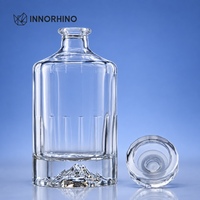 Bouteilles en verre personnalisables de 250 ml et 500 ml pour whisky, tequila, liqueur, avec bouchon en liège, boîtes cadeaux, OEM / Vente en gros
