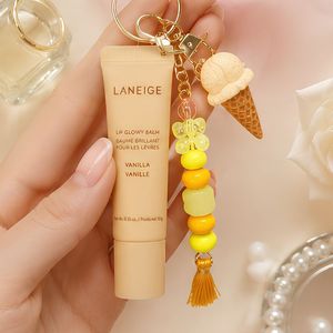 Lindo Llavero de Fresa con Cuentas Acrílicas de Frutas para Mujer, Accesorios Decorativos para Bolsos y Cremas de Manos - Product Image 2