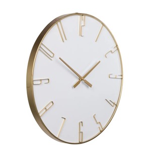Minimalist Gold Plated Round Wall <b>Clock</b> Quartz Analog Silent <b>Battery</b> Powered for Living Room Decor At Best Price - Product Image 4