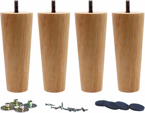 Patas de Sofá de Madera Maciza Estilo Industrial Personalizadas, Patas de Muebles de Madera de Caucho, Fácil Instalación, Resistentes, Premium, para Sala de Estar o Taller - Product Image 2