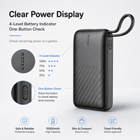 Cargador Portátil de 10000 mAh, Banco de Energía Móvil de 10000 mAh, Logotipo OEM, Venta al por Mayor de Fábrica para Viajes y Campamentos, CE RoHS FCC KC SAA