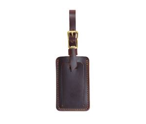 Genuine Leather Luggage <b>Tags</b> Personalized Travel Bag <b>Tags</b> Privacy Cover <b>Suitcase</b> Labels Custom Bulk Supply LMP-0307 - Product Image 3